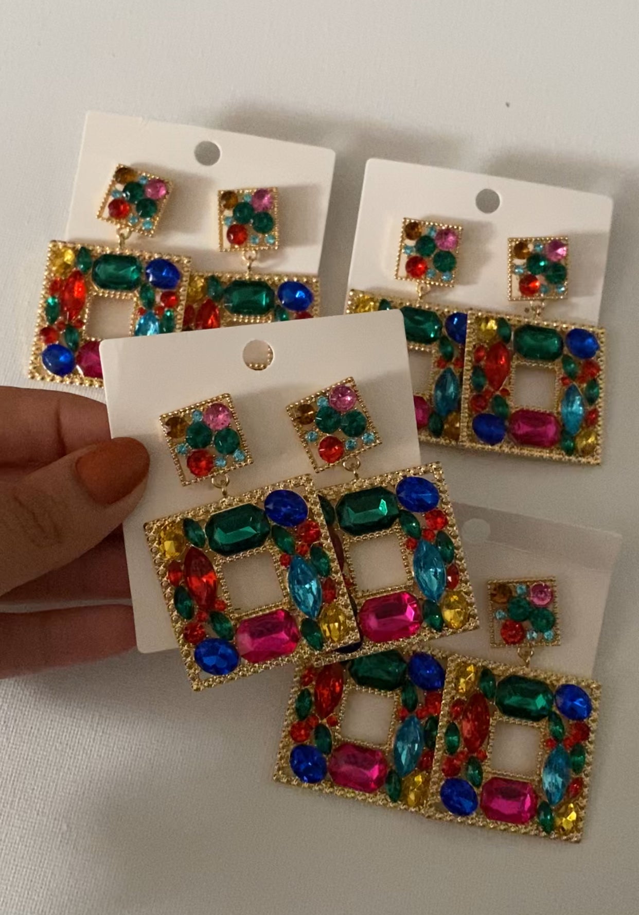 Colorful Rhinestone earrings