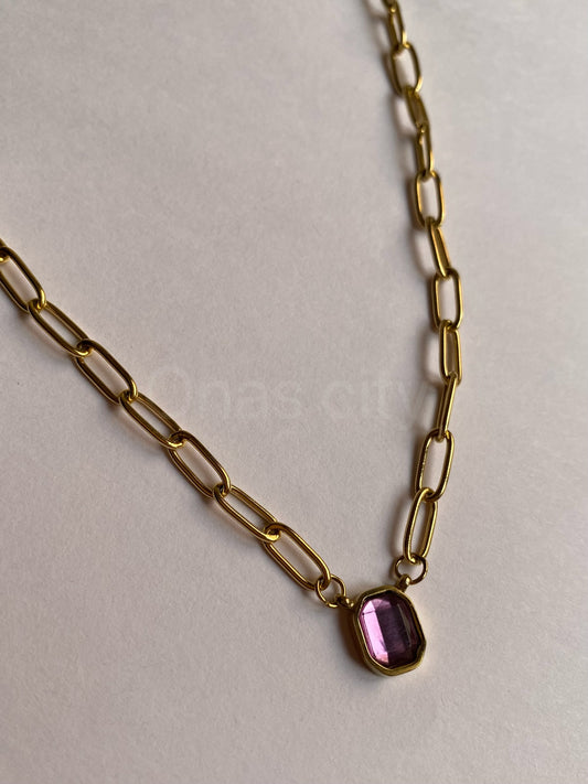 Purple stone chain