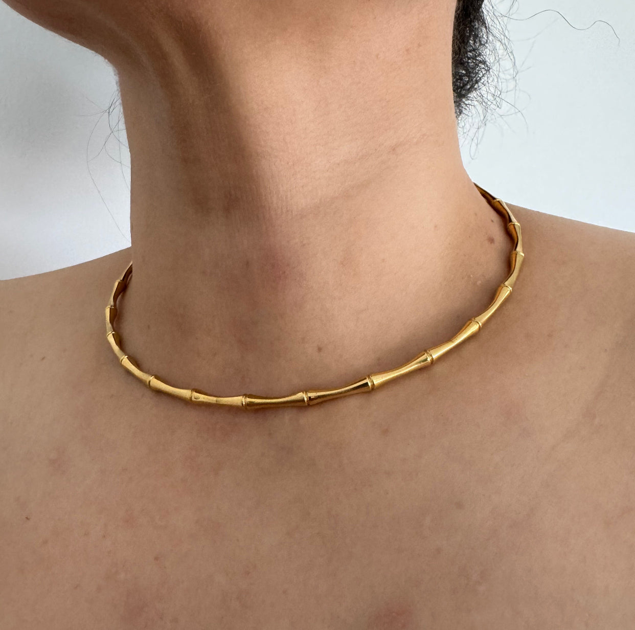 Bamboo choker necklace