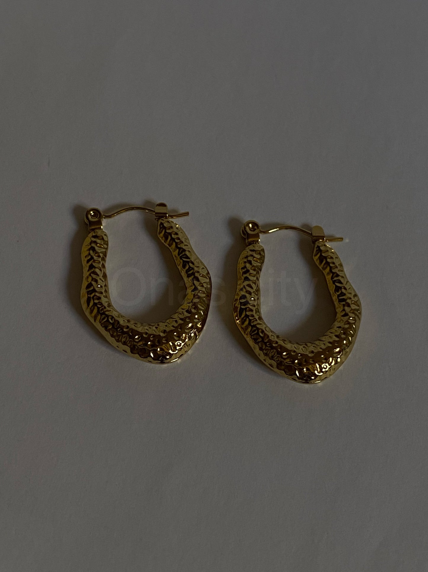 Mini Textured hoop earrings