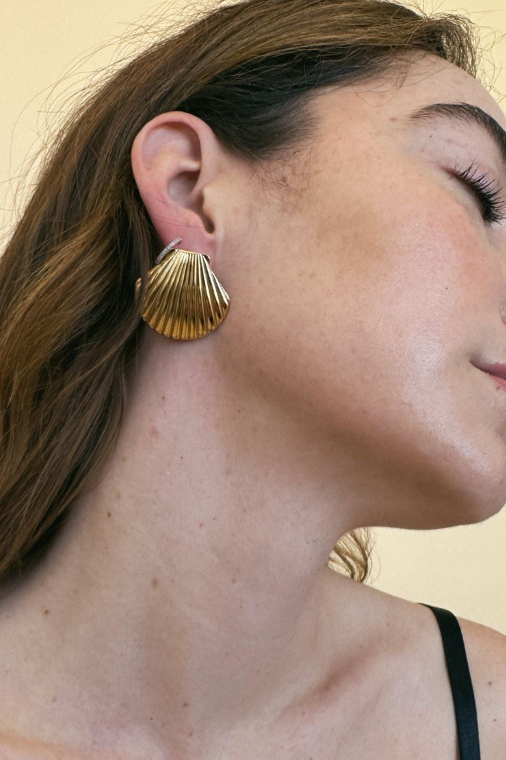 Shell statement earrings