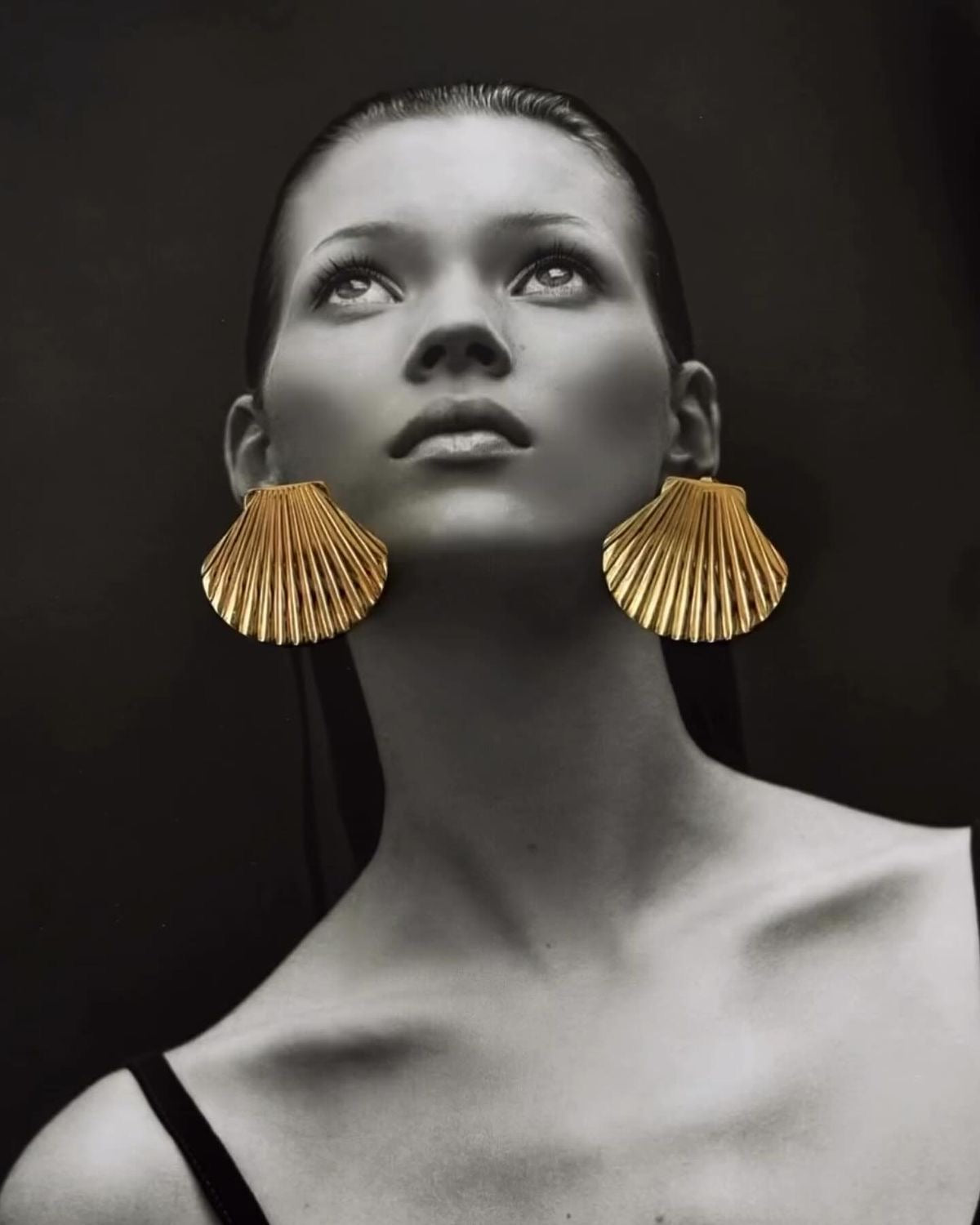 Shell statement earrings