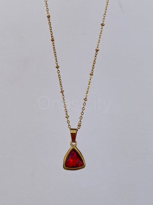 Red stone necklace