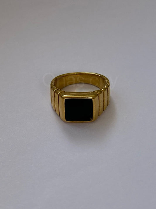 Black signet ring