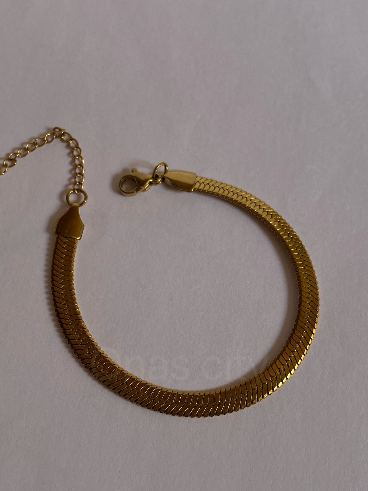 Wide snake chain bracelet